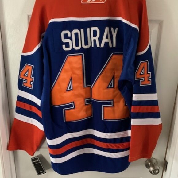 (NEW) OILERS # 44 SOURAY REEBOK JERSEY (XL) - Picture 3 of 4